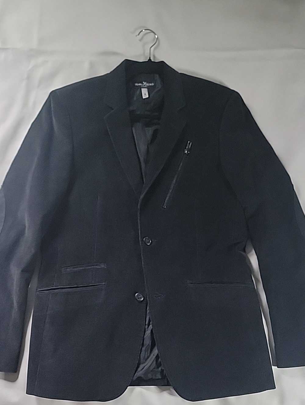 Marc Ecko Cut & Sew Corduroy Blazer Men's Small Elbow Patch Zip Pocket